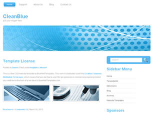 Preview cleanblue - FREE HTML CSS JavaScript Template