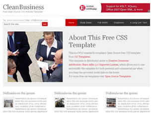 Preview cleanbusiness - FREE HTML CSS JavaScript Template