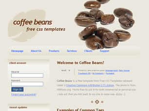 Preview coffee beans - FREE HTML CSS JavaScript Template