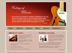 Preview college of music - FREE HTML CSS JavaScript Template