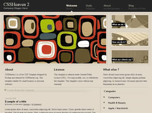 Preview cssheaven 2 - FREE HTML CSS JavaScript Template