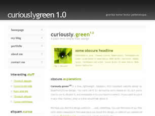 Preview curiously green 1 0 - FREE HTML CSS JavaScript Template