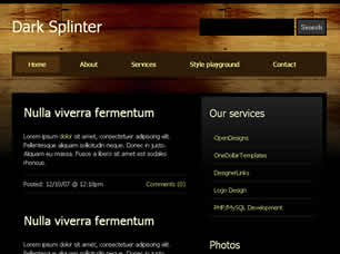 Preview dark splinter - FREE HTML CSS JavaScript Template