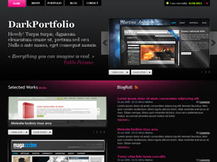 Preview darkportfolio - FREE HTML CSS JavaScript Template