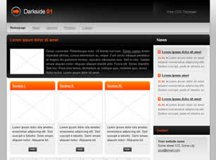 Preview darkside 01 - FREE HTML CSS JavaScript Template