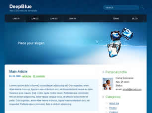 Preview deepblue - FREE HTML CSS JavaScript Template