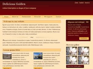 Preview delicious golden - FREE HTML CSS JavaScript Template