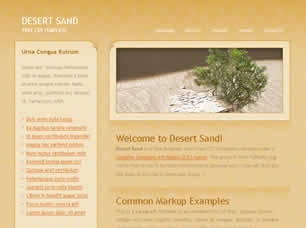 Preview desert sand - FREE HTML CSS JavaScript Template