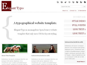 Preview elegant typo - FREE HTML CSS JavaScript Template