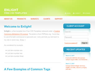 Preview enlight - FREE HTML CSS JavaScript Template