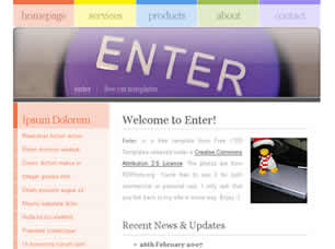 Preview enter - FREE HTML CSS JavaScript Template