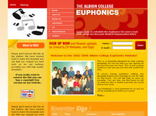 Preview euphonics - FREE HTML CSS JavaScript Template