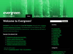 Preview evergreen - FREE HTML CSS JavaScript Template