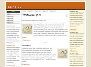 Preview ezine 02 - FREE HTML CSS JavaScript Template