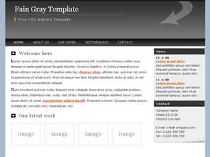 Preview fain gray - FREE HTML CSS JavaScript Template