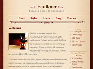 Preview faulkner - FREE HTML CSS JavaScript Template