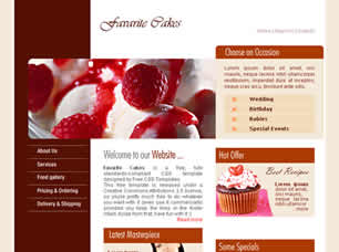 Preview favarite cakes - FREE HTML CSS JavaScript Template