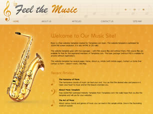 Preview feel the music - FREE HTML CSS JavaScript Template