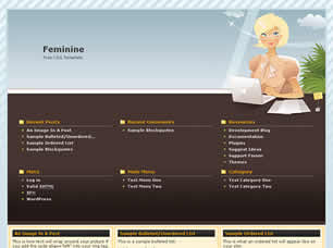 Preview feminine - FREE HTML CSS JavaScript Template