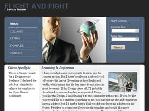 Preview flight and fight - FREE HTML CSS JavaScript Template