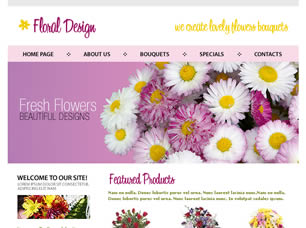 Preview floral design - FREE HTML CSS JavaScript Template