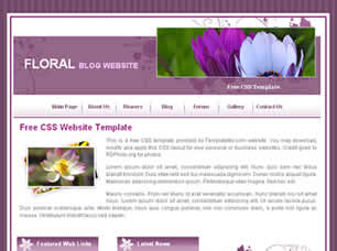 Preview floral - FREE HTML CSS JavaScript Template