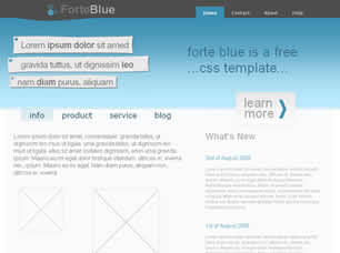 Preview forte blue - FREE HTML CSS JavaScript Template