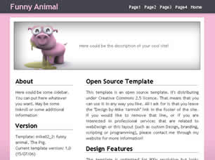 Preview funny animal - FREE HTML CSS JavaScript Template