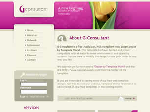 Preview g consultant - FREE HTML CSS JavaScript Template