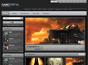 Preview gameportal - FREE HTML CSS JavaScript Template