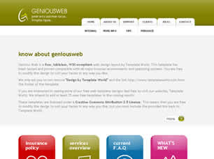 Preview genious web - FREE HTML CSS JavaScript Template