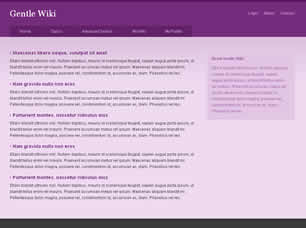 Preview gentle wiki - FREE HTML CSS JavaScript Template