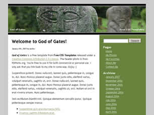 Preview god of gates - FREE HTML CSS JavaScript Template