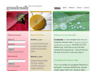 Preview grandenally - FREE HTML CSS JavaScript Template