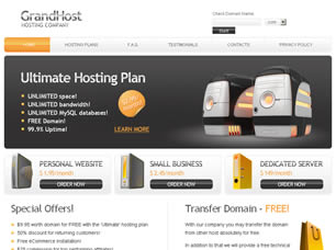 Preview grandhost - FREE HTML CSS JavaScript Template