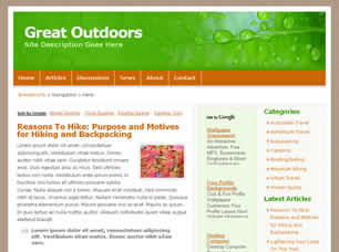 Preview great outdoors - FREE HTML CSS JavaScript Template