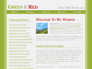 Preview green and red - FREE HTML CSS JavaScript Template