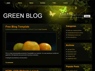 Preview green blog - FREE HTML CSS JavaScript Template