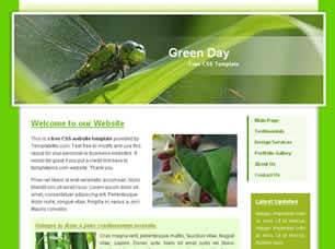 Preview green day - FREE HTML CSS JavaScript Template