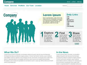 Preview green people - FREE HTML CSS JavaScript Template