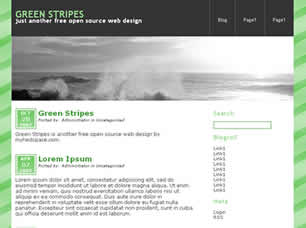 Preview green stripes - FREE HTML CSS JavaScript Template