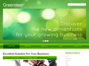 Preview greendeer - FREE HTML CSS JavaScript Template