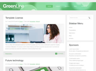 Preview greenline - FREE HTML CSS JavaScript Template