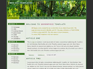 Preview greenpiece - FREE HTML CSS JavaScript Template