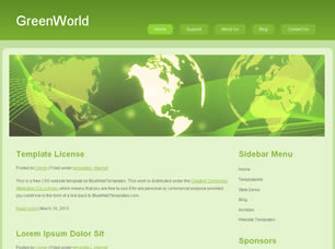 Preview greenworld - FREE HTML CSS JavaScript Template