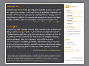 Preview grey blog - FREE HTML CSS JavaScript Template