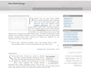 Preview grey world design - FREE HTML CSS JavaScript Template