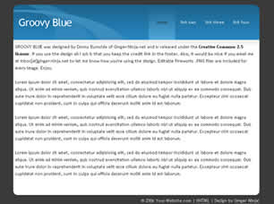 Preview groovy blue - FREE HTML CSS JavaScript Template