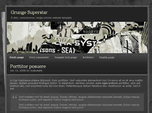 Preview grunge superstar - FREE HTML CSS JavaScript Template