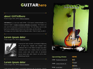 Preview guitarhero - FREE HTML CSS JavaScript Template